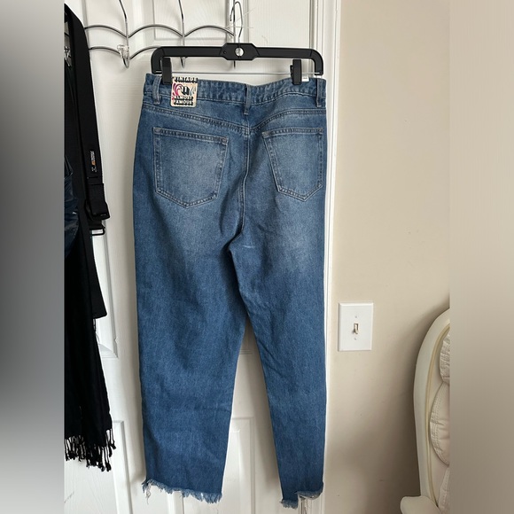 High rise ribbed jeans with coloured trendy patches (Brand new) - Picture 7 of 8